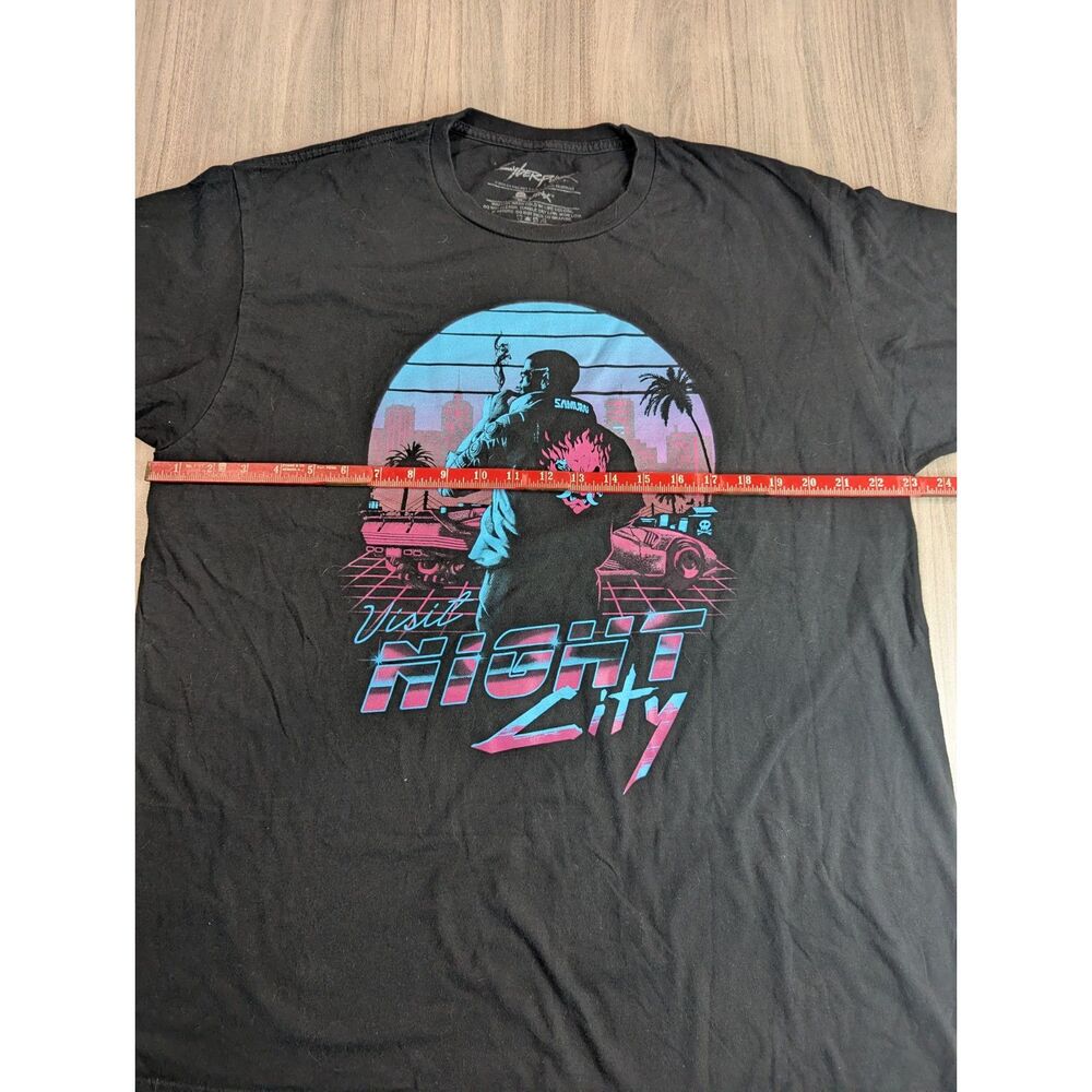 Cyberpunk 2077 Welcome To Night City Graphic T-Shirt Men's XL Black Video Game - Picture 4 of 9